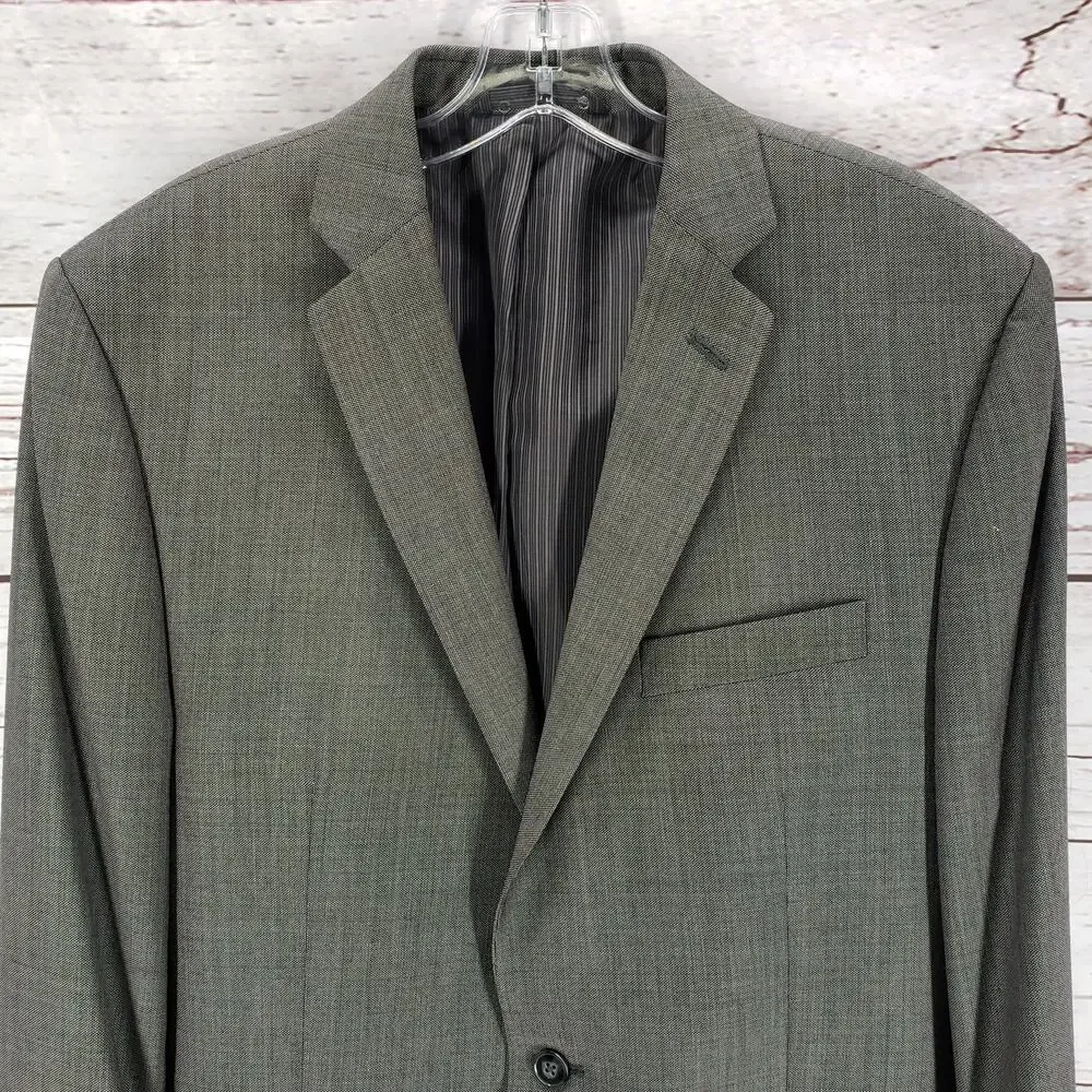 Calvin Klein Men's Gray Wool Slim Fit Sportscoat Blazer Jacket Size 42L